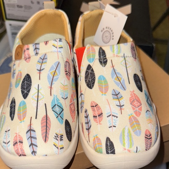 Shoes - Colorful Feather Pattern Kids Shoes